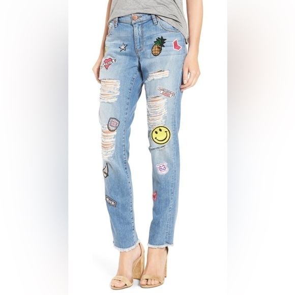 STS Blue Tomboy Skinny Patched Jeans - Picture 1 of 12